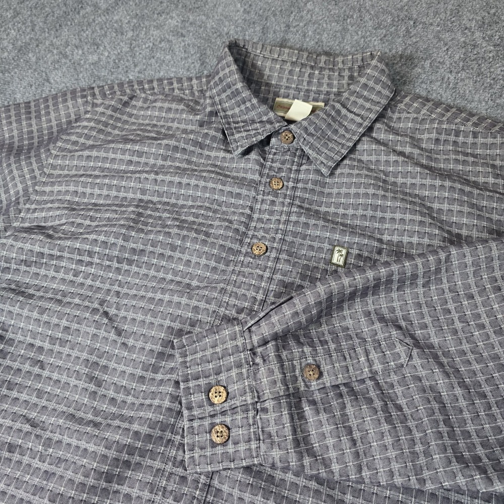 Original Island Sport Shirt Men‎ 2XL Gray Long Sleeve Button Down Casual Work
